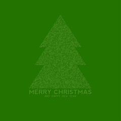 Vector christmas tree made from dots