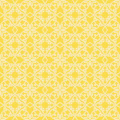 Fototapeta premium Yellow Ornamental Seamless Line Pattern. Endless Texture. Oriental Geometric Ornament