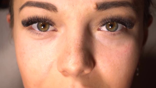 Portrait of woman with long eyelash