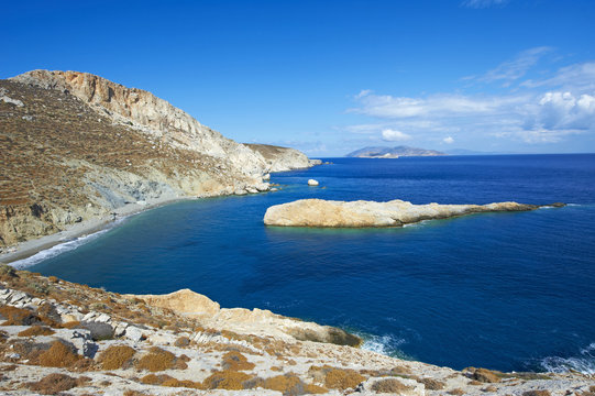 Katergo beach, Folegandros, Cyclades Islands, Greek Islands, Aegean Sea, Greece