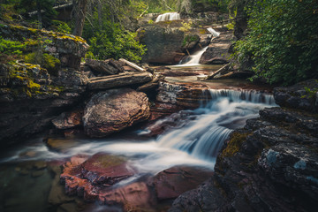 A river flowing over rocks and boulders.