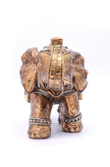 figurine an elephant isolated on white