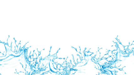 Fototapeta na wymiar Transparent, isolation splash water splash on a white background