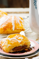 NUTELLA TOASTER STRUDEL .selective focus.