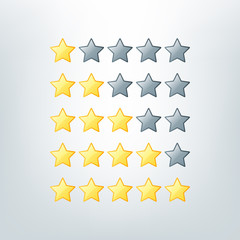 Simple rounded star rating. With outlines makes the stars pop out from background