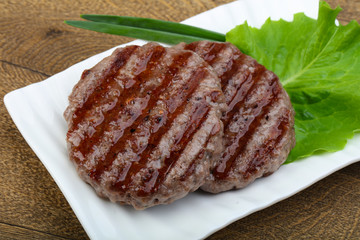 Grilled burger cutlet
