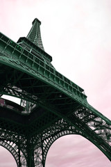 Eiffel Tower - retro postcard styled.