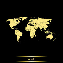 Obraz na płótnie Canvas map of world