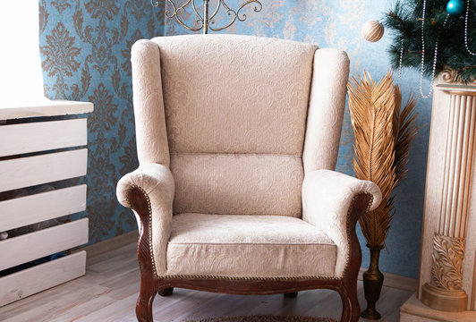 white big classic armchair