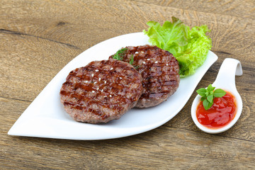 Grilled burger cutlet
