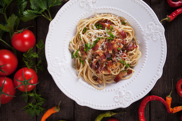Italian pasta carbonara