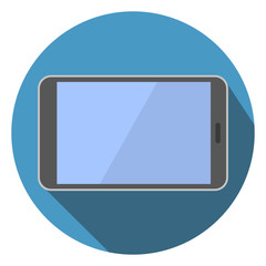 Tablet Computer Flat Icon Vector Illustration
