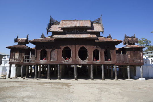 Shwe Yan Pyay monastery, Nyaungshwe, Inle Lake, Shan State 