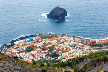 Fototapeta premium aerial view of Garachico in Tenerife, Canary Islands, Spain