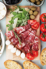 Italian capicola, cured pork meat