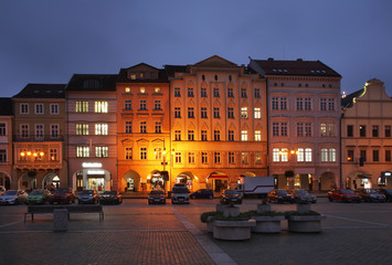 Ottokar II square in Ceske Budejovice. Czech Republic
