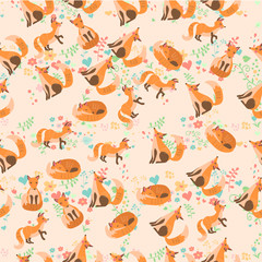 vector illustration of a cute fox