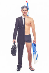 Handsome man diver