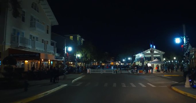Night footage of Celebration Florida