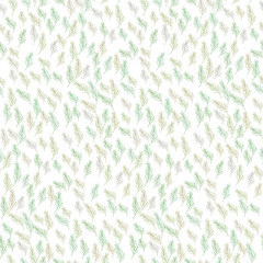 Floral seamless pattern with pine or fir tree branches.
