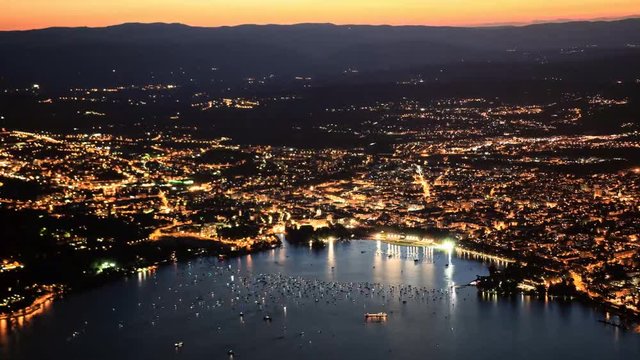 Annecy lake festival by timelapse, Annecy, Haute Savoie, France
