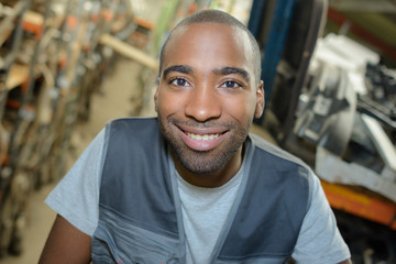 Fototapeta premium worker posing and smiling