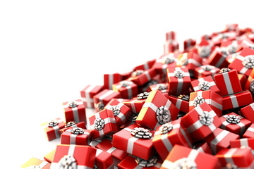 Infinite gift boxes, Christmas background
