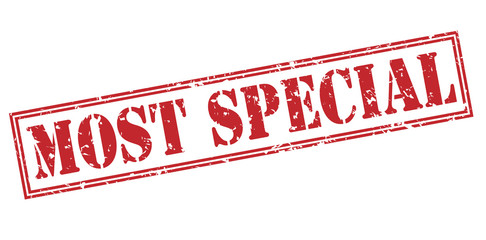 most special red stamp on white background © cone88