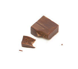 chocolate on white background