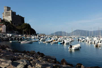Fototapeta na wymiar Lerici, Italy view of port