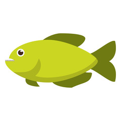 Fish animal cartoon icon. Sea life ecosystem fauna and ocean theme. Isolated design. Vector illustration