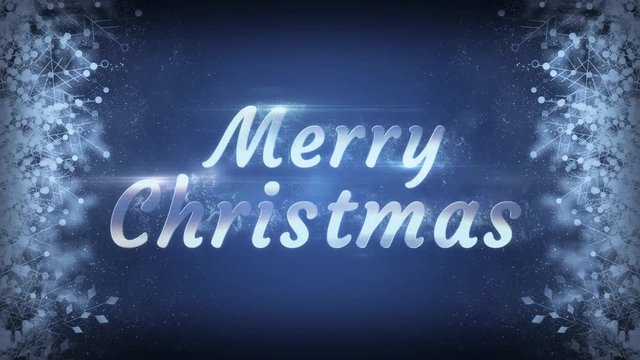  Merry Christmas Snowflakes With Particles Background