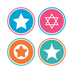Star of David icons. Symbol of Israel.