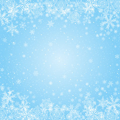 snowflakes blue radial background