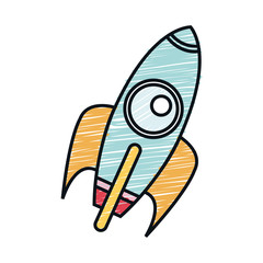 rocket start-up isolated icon vector illustration design