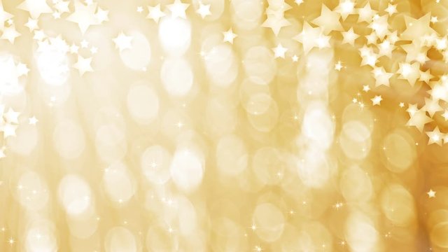 Soft-focused shivering and glittering threads with stars and rays in front. 4k UltraHD 3840x2160.