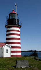 Fototapeta na wymiar West Quoddy Lighthouse in Lubec, Maine