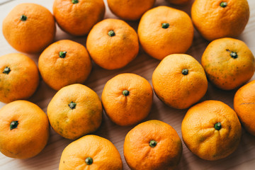 background of tangerines