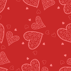 Seamless valentine pattern. Vector illustration