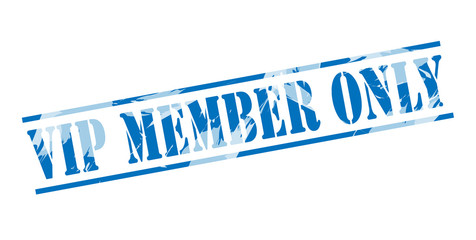 vip member only blue stamp on white background