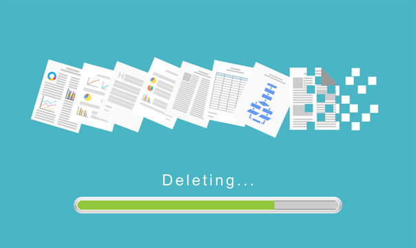 Delete files or delete documents process.