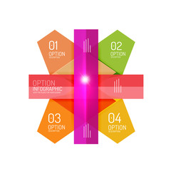 Creative paper geometric business infographic background templates