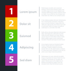 Modern business template for presentations or web design. You can move yellow gradient to highlight different options.