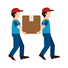 delivery service worker avatar vector illustration design