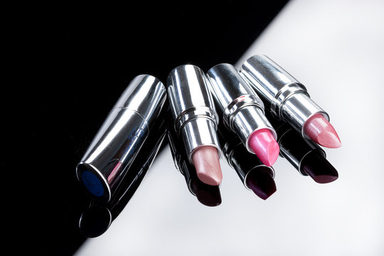 Metal Tubes With Lipstick