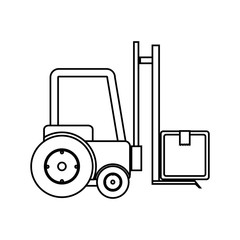 forklift vehicle isolated icon vector illustration design