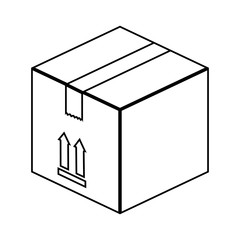 carton box isolated icon vector illustration design