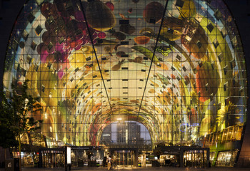 Exterior of Markthal, Westnieuwland, Rotterdam, Netherlands