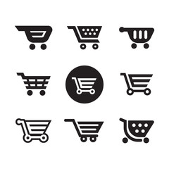 Set of shopping cart icons