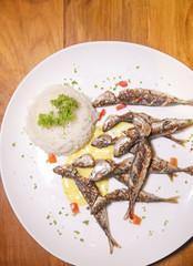 Small fried fish for dinner